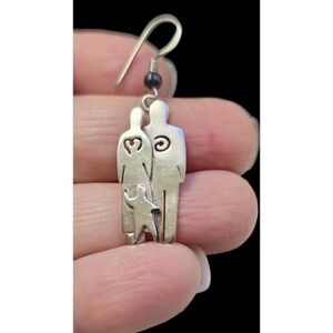 Sterling Silver Couple With Child Earrings By Far Fetched